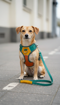 Faux leather streetwear pet harness